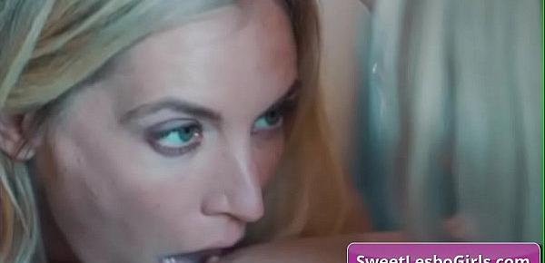  Sensual hot lesbian blonde babes Mona Wales, Nikki Peach licking nipples and making out tender for intense orgasms